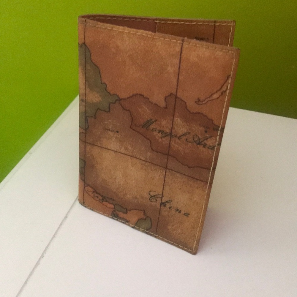 ALVIERO MARTINI leather passport case